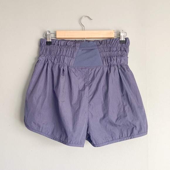 Free People Smocked High Waist Windbreaker Running Shorts - Picture 2 of 3